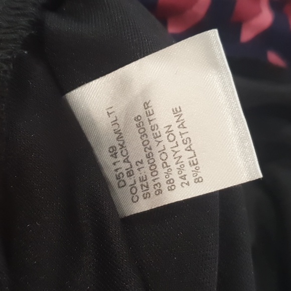 Caroline Morgan Size 12 Velvet Feel Purple Floral Dress - Picture 7 of 8